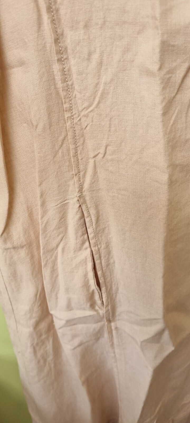 Poetry London Women's 100% Linen Long Pink Dress Size UK 16