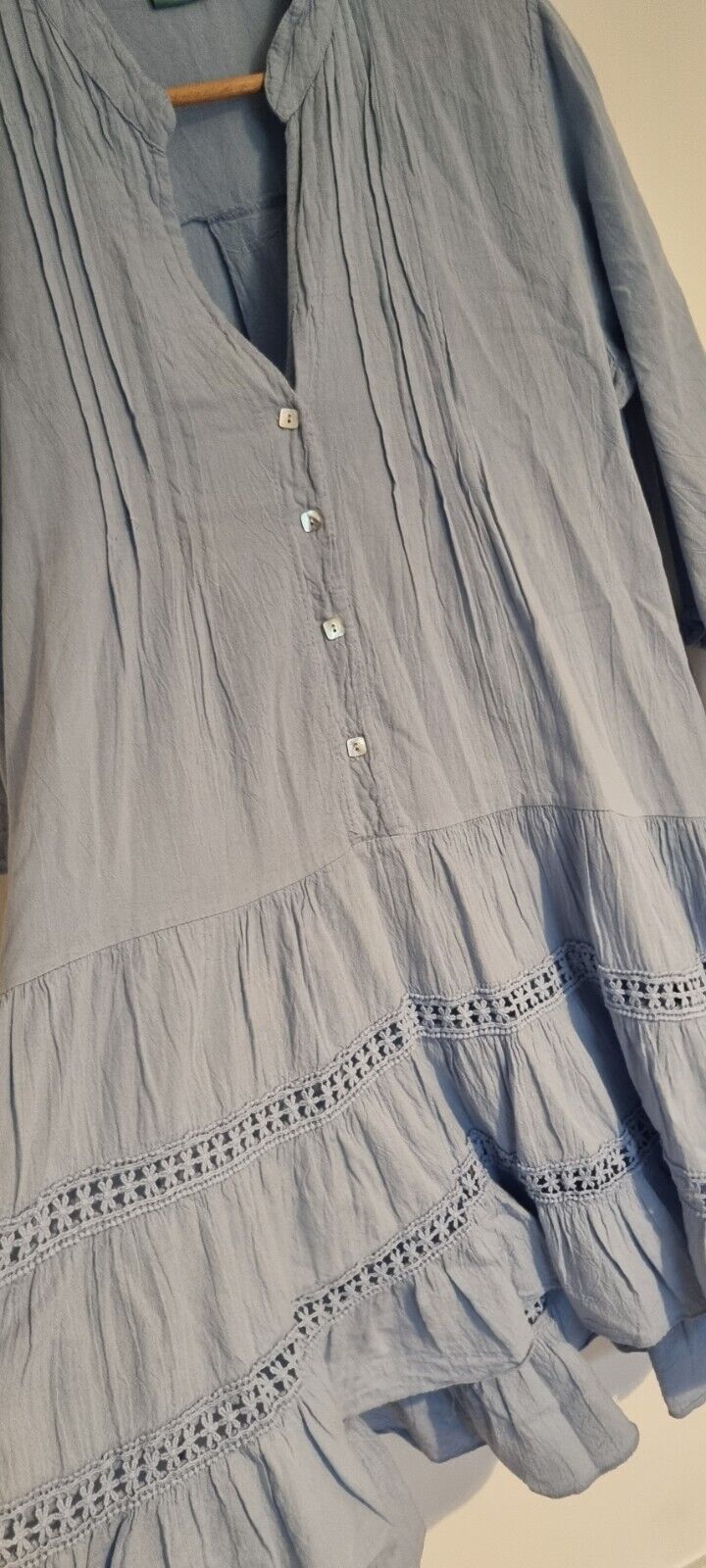 Moment Made In Italy Women's Blue Cotton Dress Size L