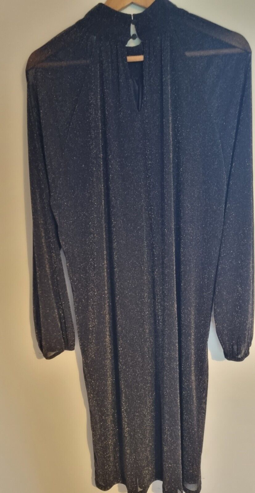 BNWT Saint Tropez Women's Deep Blue Metallic Sparkle Dress Size XL