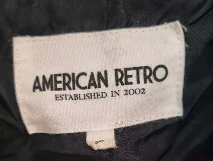 American Retro Women's Metalic Silver Tuxedo Jacket Size 38