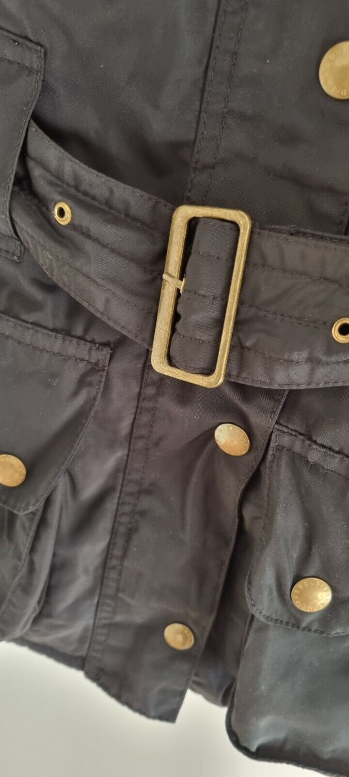 Barbour Womens Black Waterproof And Breathable Jacket With Belt Size 8