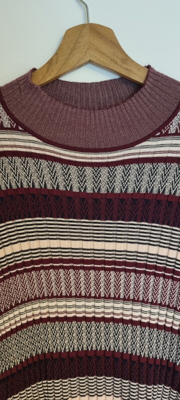 Max And Co Women's Burgandy Knitted Dress Size L