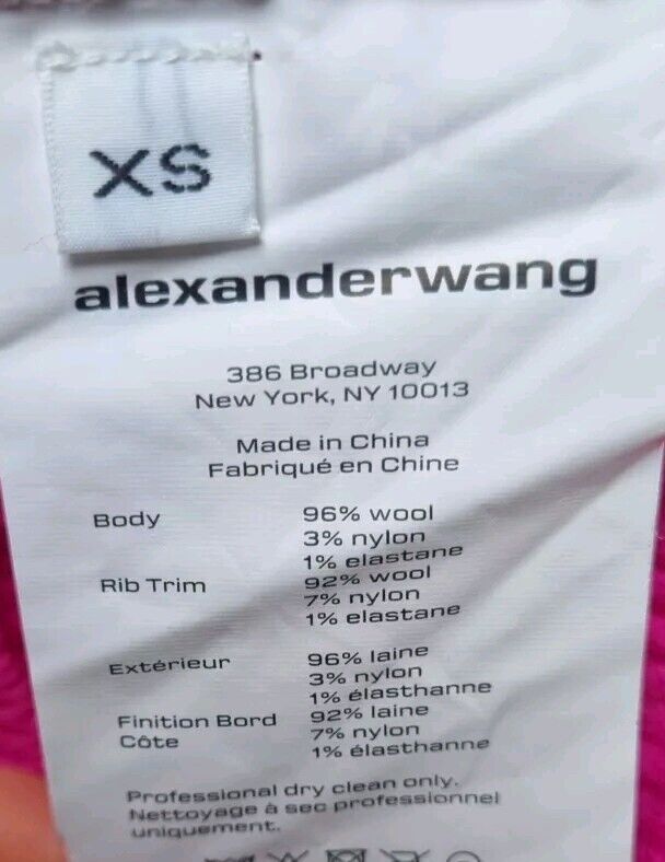 Alexander Wang Women's Hot Pink Pullover, Jumper Size XS