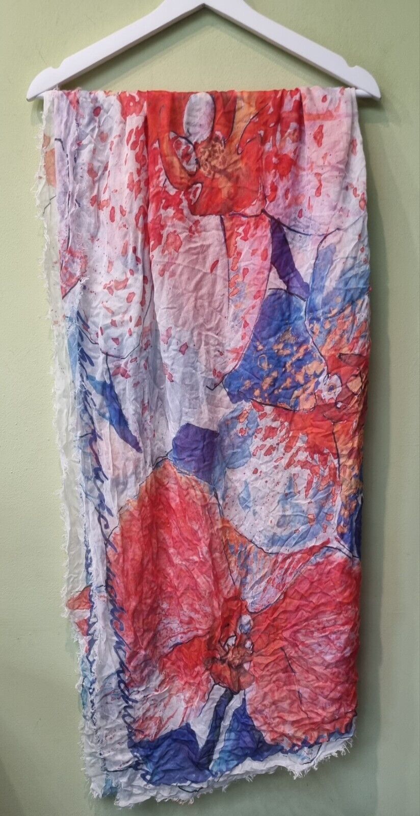 Carolina Herrera Women's Multicoloured Reds And Blues Modal Scarf