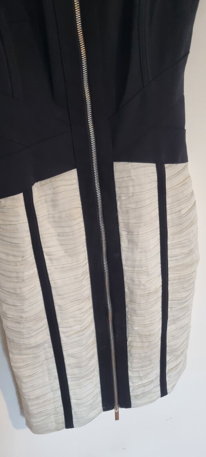 Designer Karen Millen Women's Black/Ivory Dress Size 10