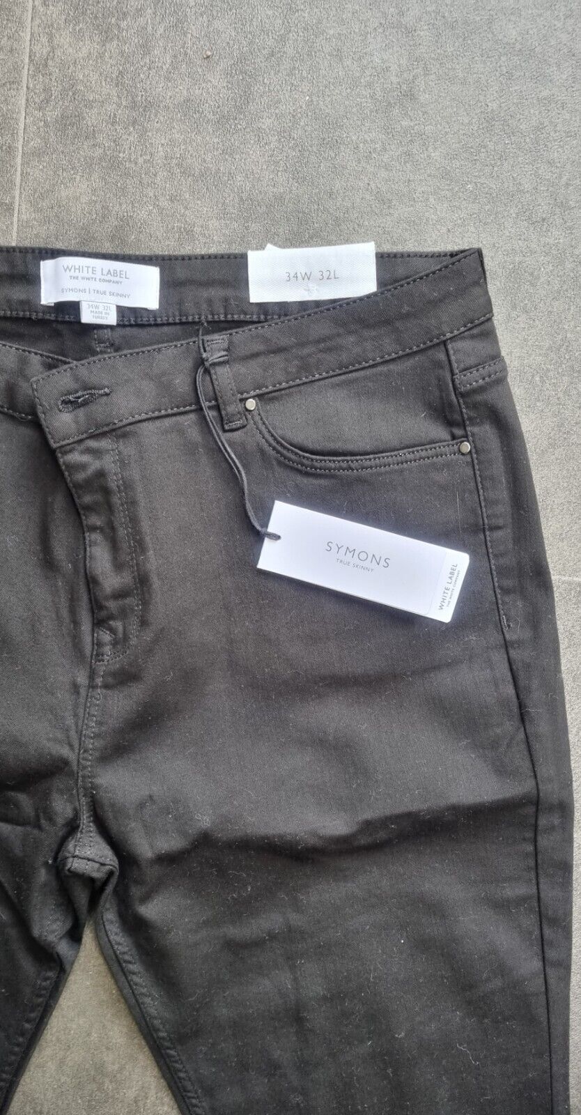 BNWT White Label, White Co. Women's Black Mid Rise Skinny Jeans Size 34/32