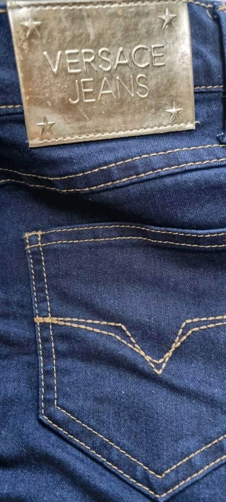BNWT Versace Women's Jeans With Gold Colour Logo Size 29'
