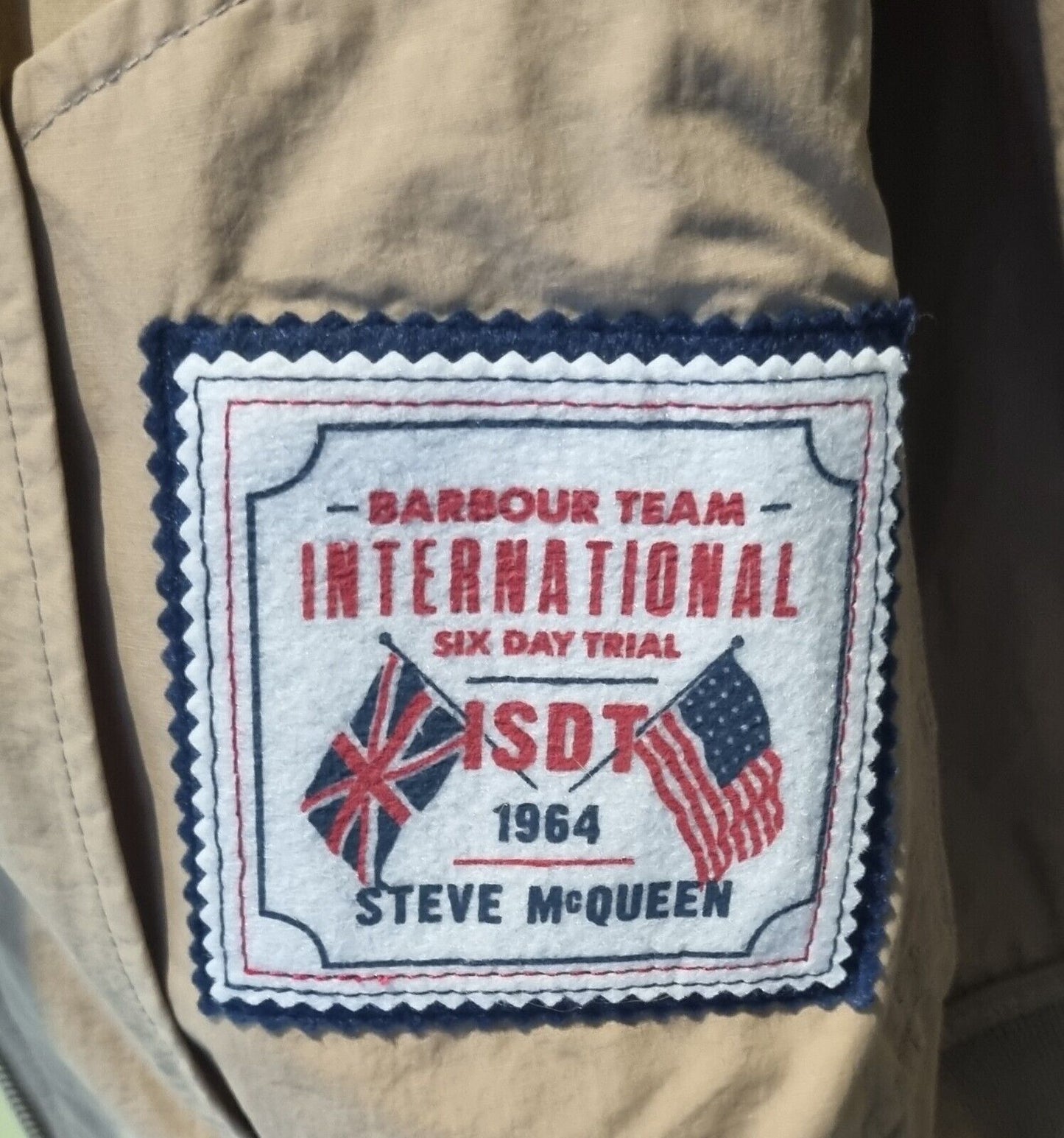 Barbour International Steve McQueen Men's Wax Jacket Tan Large
