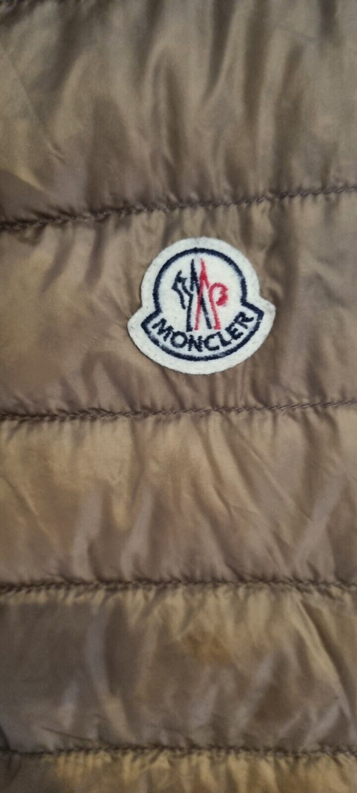 Moncler Girls Brown Down Poppered Gilet Age 12 Years
