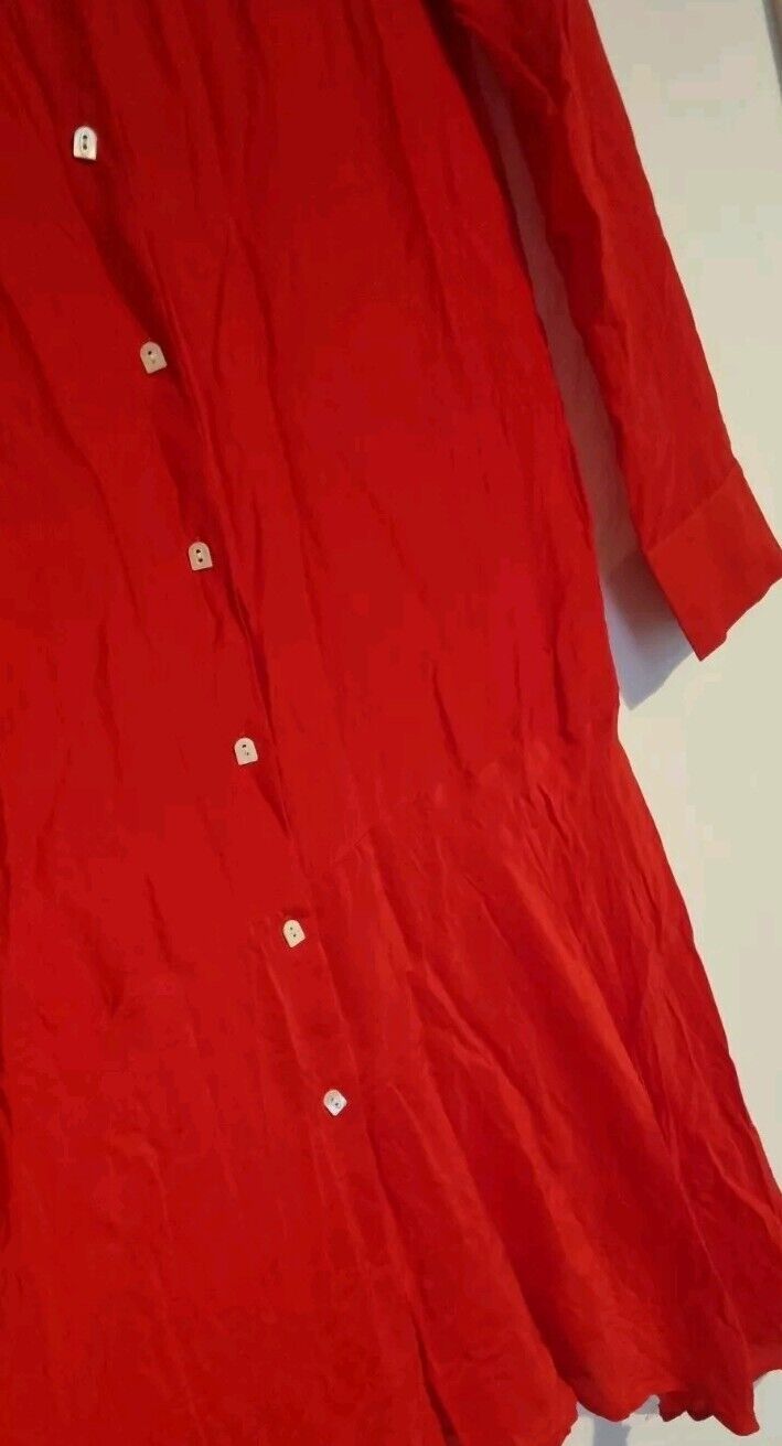 Osman Women's 100% Silk Kaftan, Button Down Dress Size 8