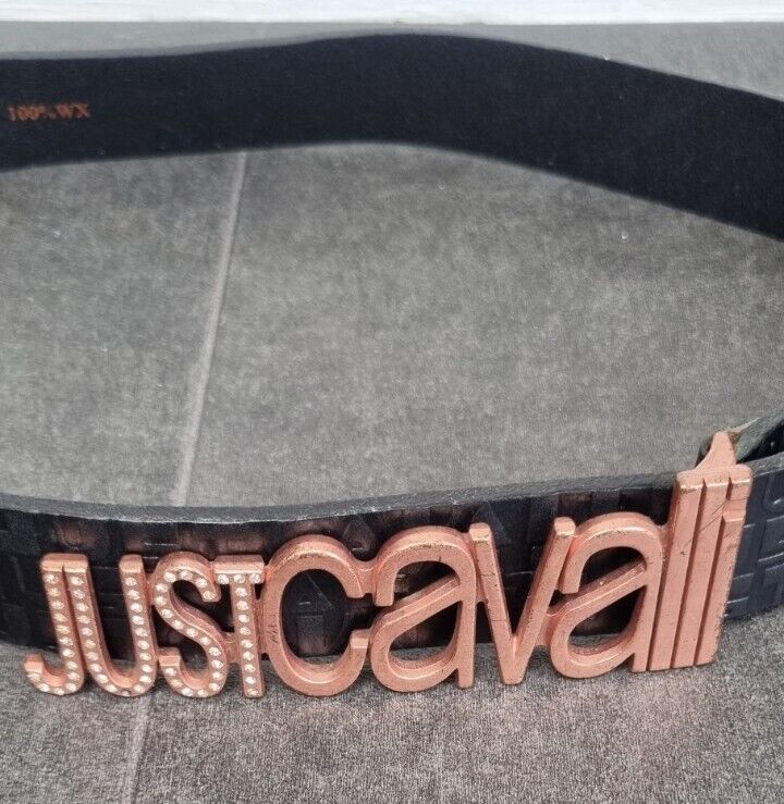 Just Cavalli Women's Belt With Logo Diamanté Detail