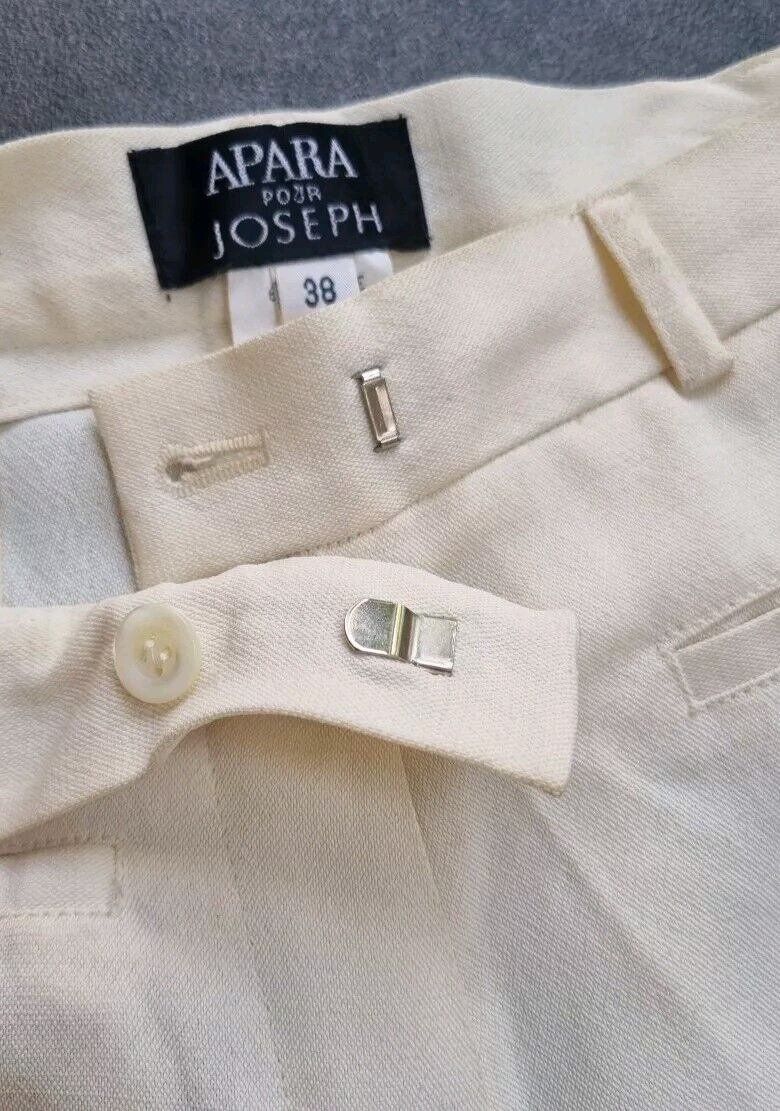 Apara Pour Joseph Women's Ivory Trousers Viscose And Wool Mix Size 38