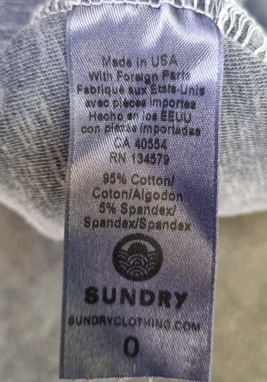 Sundry Women's Light Slate Mini Dress Size 0