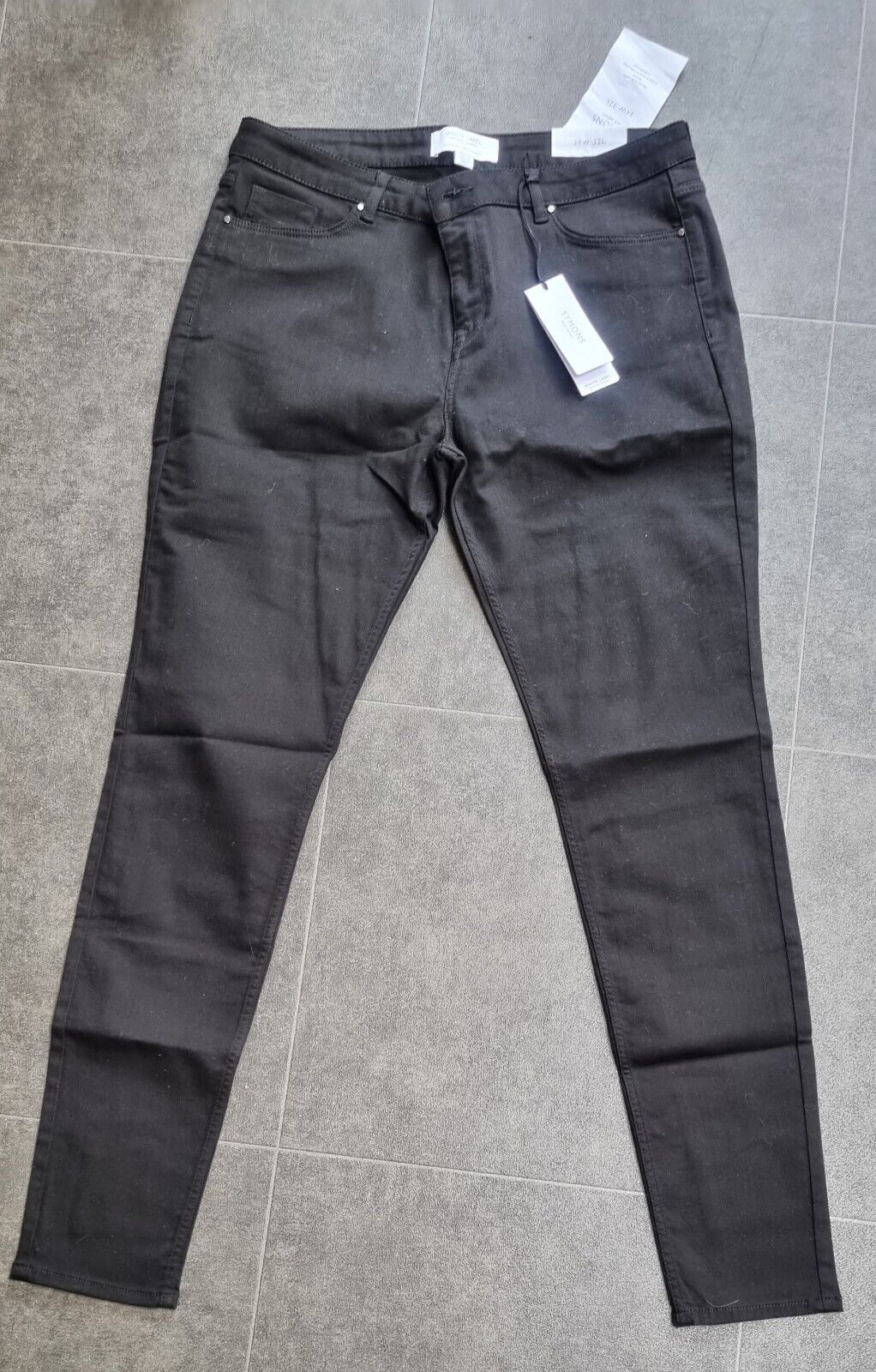 BNWT White Label, White Co. Women's Black Mid Rise Skinny Jeans Size 34/32