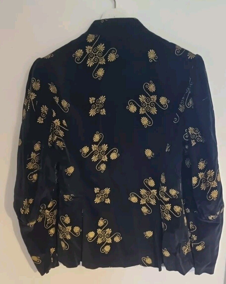 Mandy Pothecary Made In England Vintage Women's Black Velvet Jacket 10