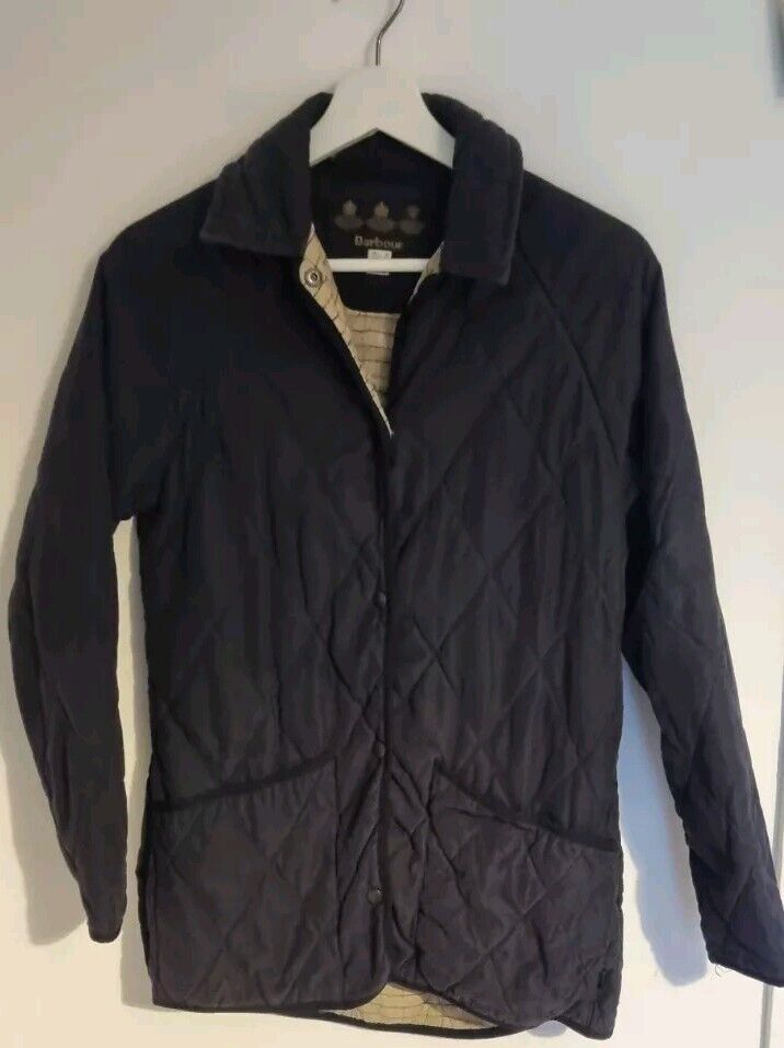 Barbour Womens Quilted Black Jacket size 8