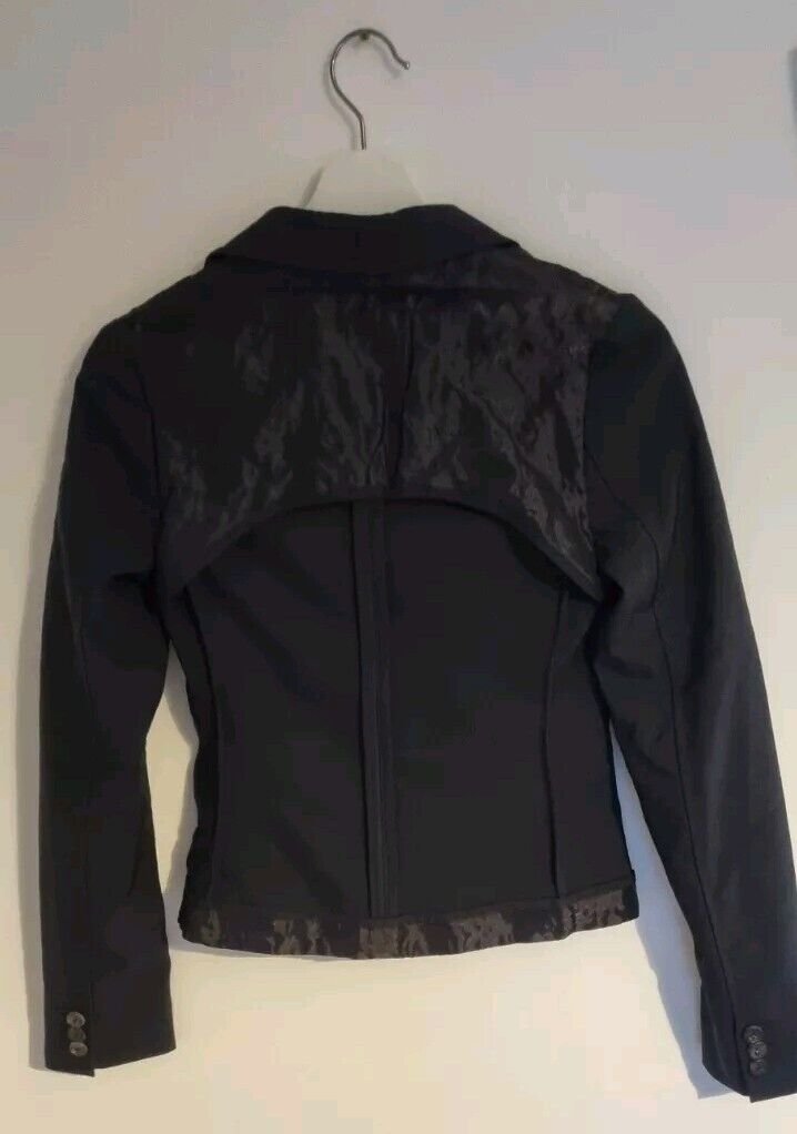 All Saints Women's Black Two Tier Jacket, Blazer Size 6