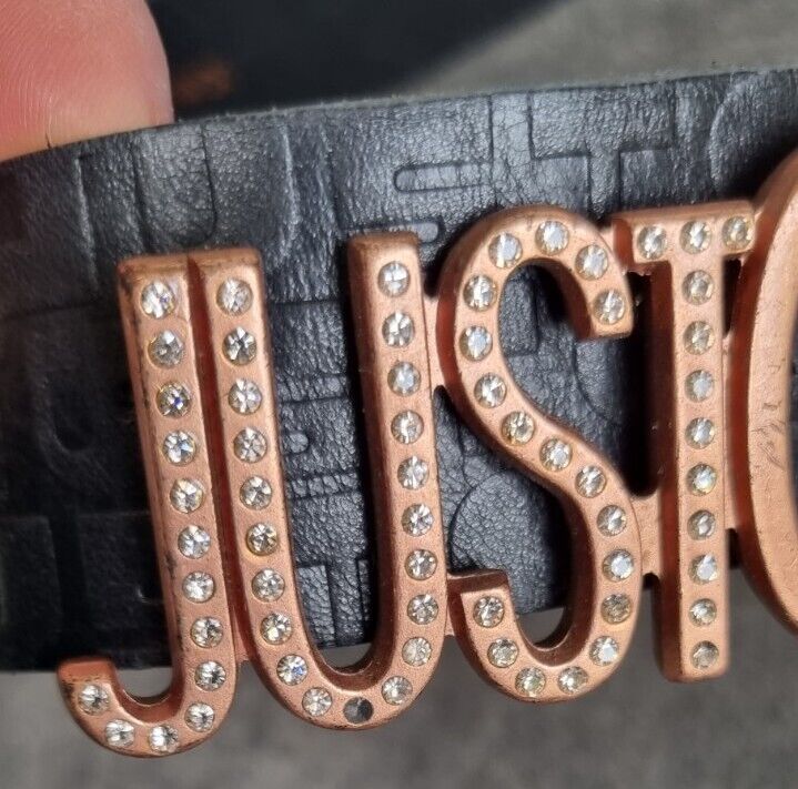 Just Cavalli Women's Belt With Logo Diamanté Detail