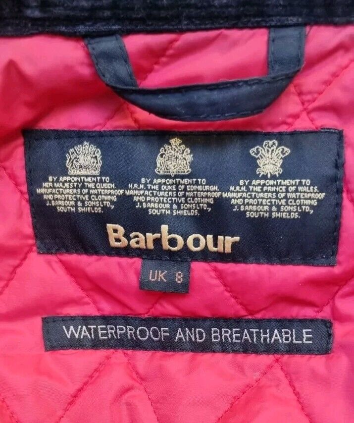 Barbour Womens Black Waterproof And Breathable Jacket With Belt Size 8