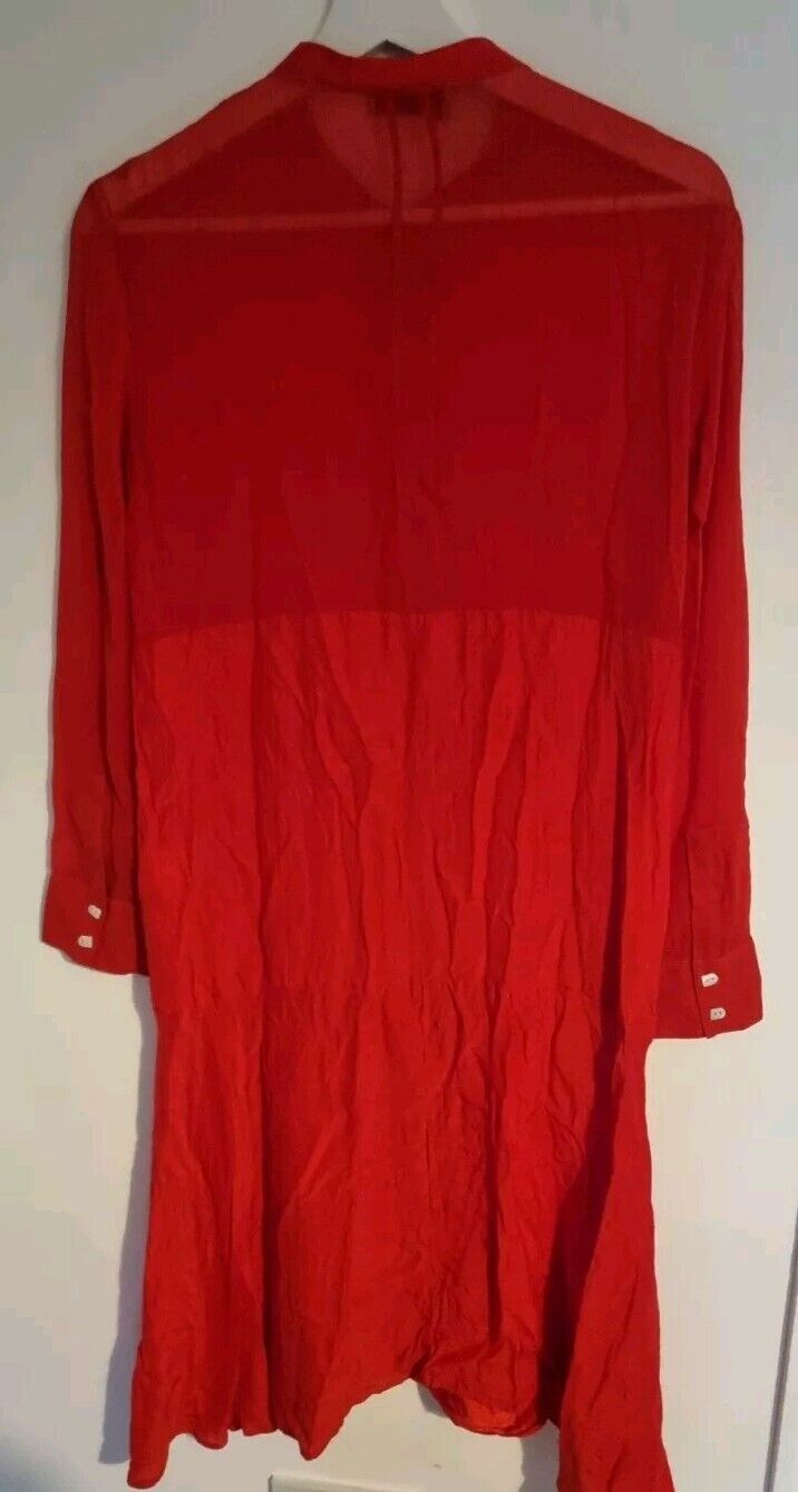 Osman Women's 100% Silk Kaftan, Button Down Dress Size 8