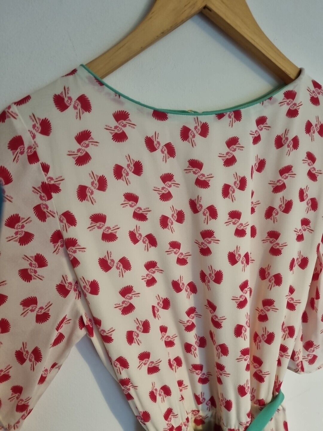 BNWT Libelula Silk Jolo Dress White And Red Size 40