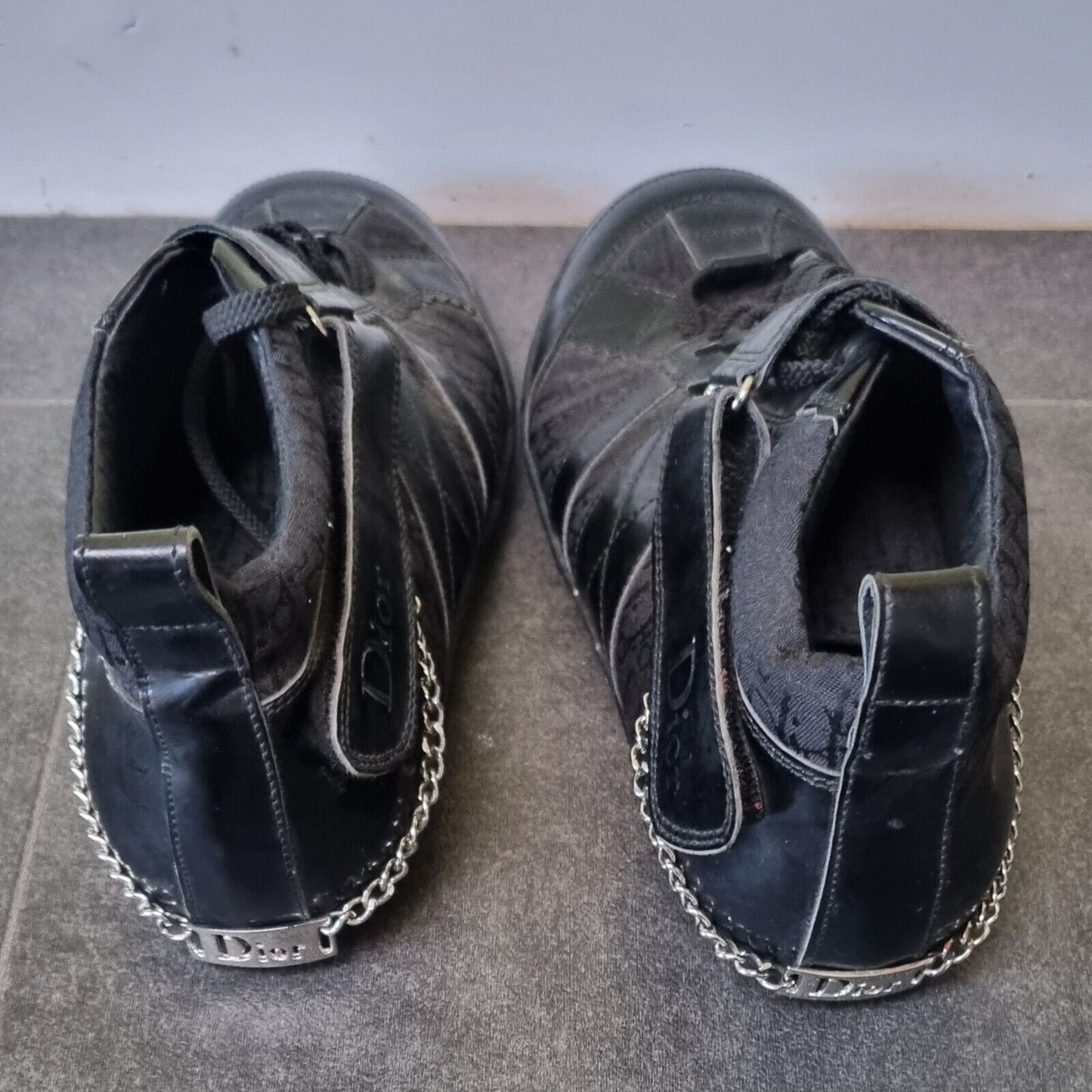 Designer Christian Dior Women's Black Trainers, Shoes Size 39 UK 6