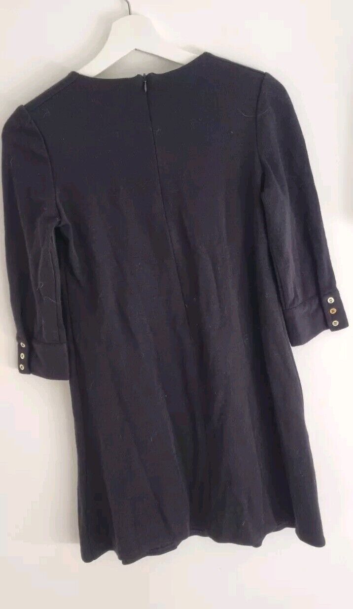 Roberto Cavalli Women's Black Wool Mix Short Dress With Sequin Detail Size XS
