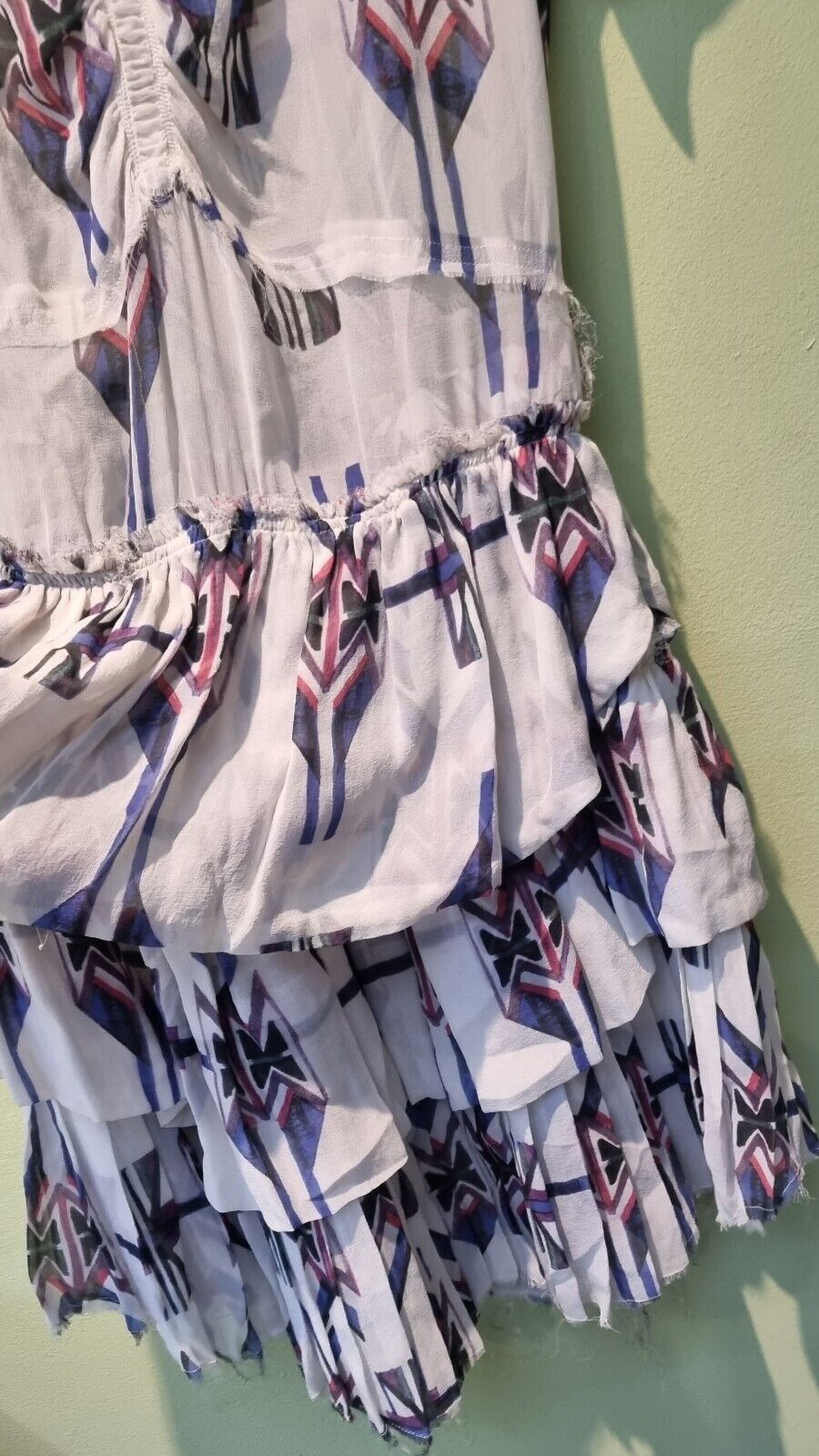 Gorgeous Isabel Marant Women's 100% Silk Tired Dress Size 1