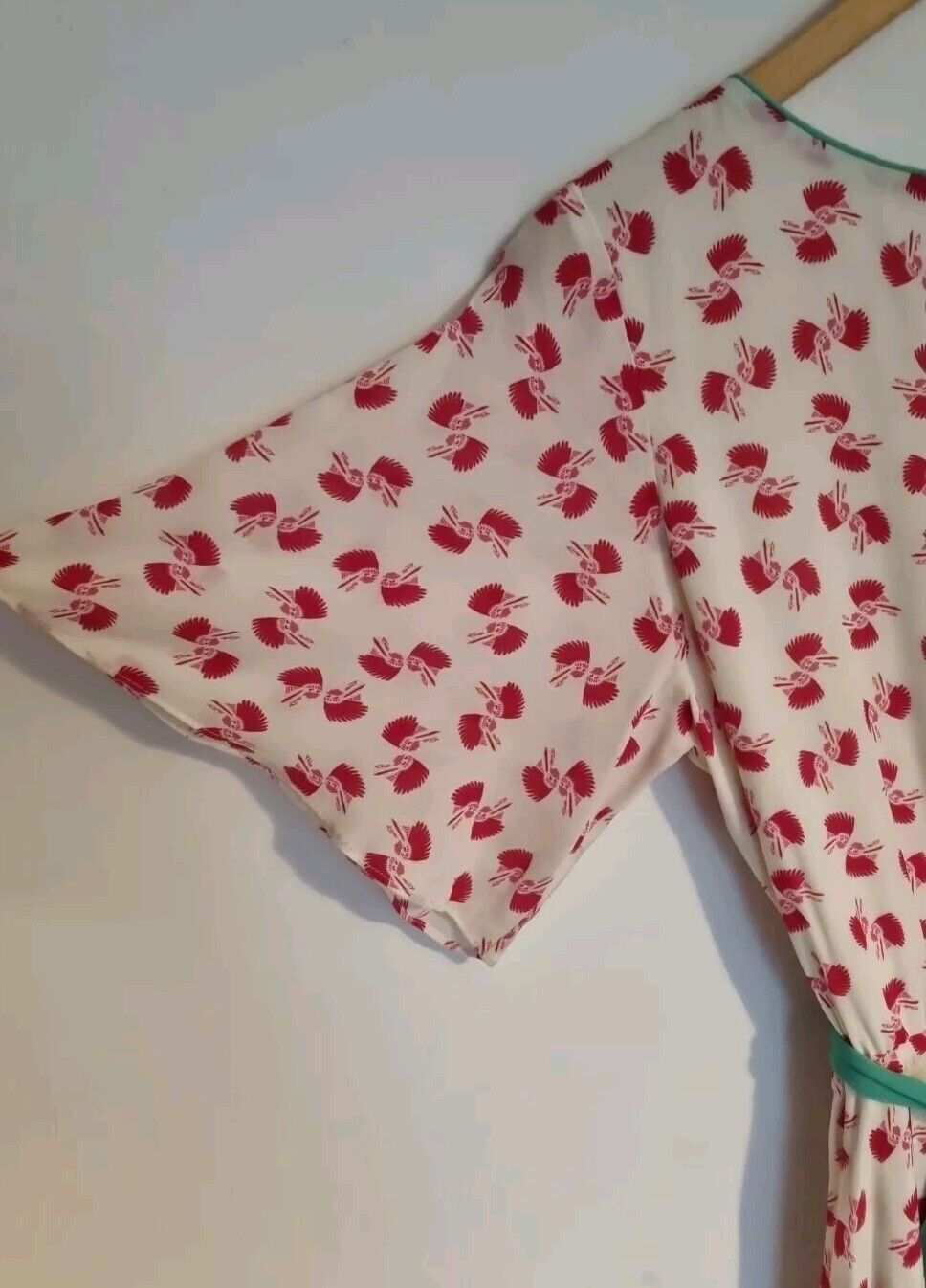 BNWT Libelula Silk Jolo Dress White And Red Size 40