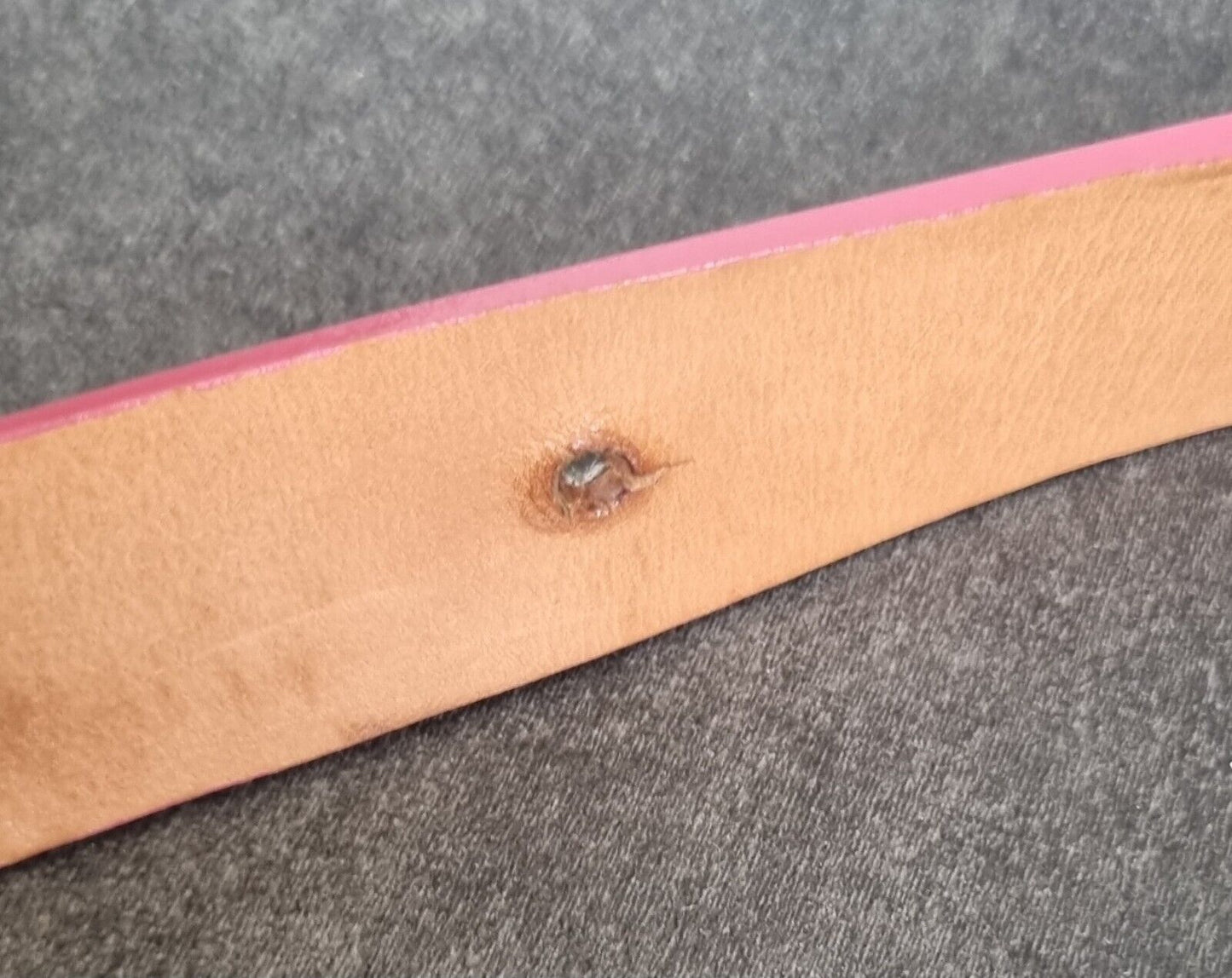 Just Cavalli Women's Pink Leather Patent Logo Buckle Belt, With Box
