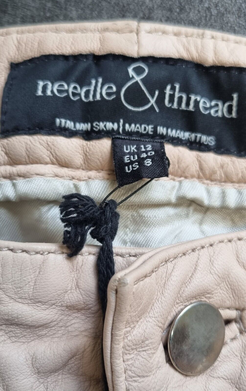 Needle And Thread Women's Leather Cropped Jeggings Trousers Size 12