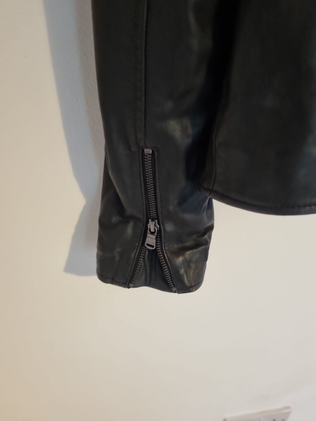 Jigsaw Women's Black 100% Leather Biker Jacket Size 14