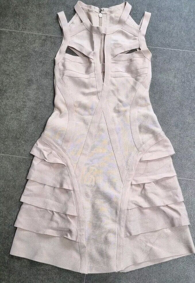 Herve LegerWomen's Nude Bodycon Dress, No Manufacturer Label Size XS