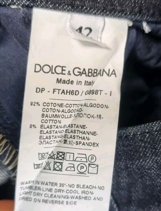 Dolce And Gabbana Made In Italy Women's Blue Jeans Size 42
