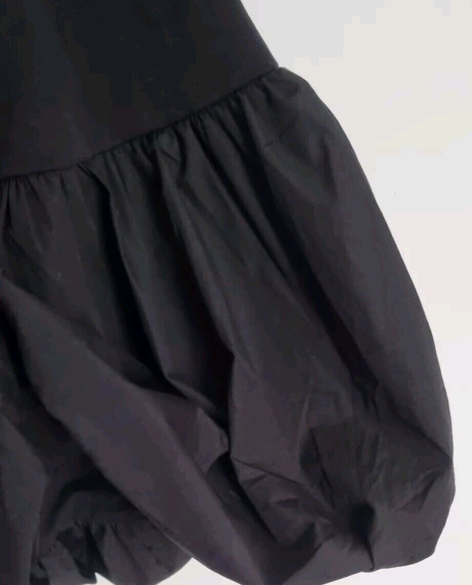 BNWT Mango Women's Black Ruffle Mini Dress Size 8