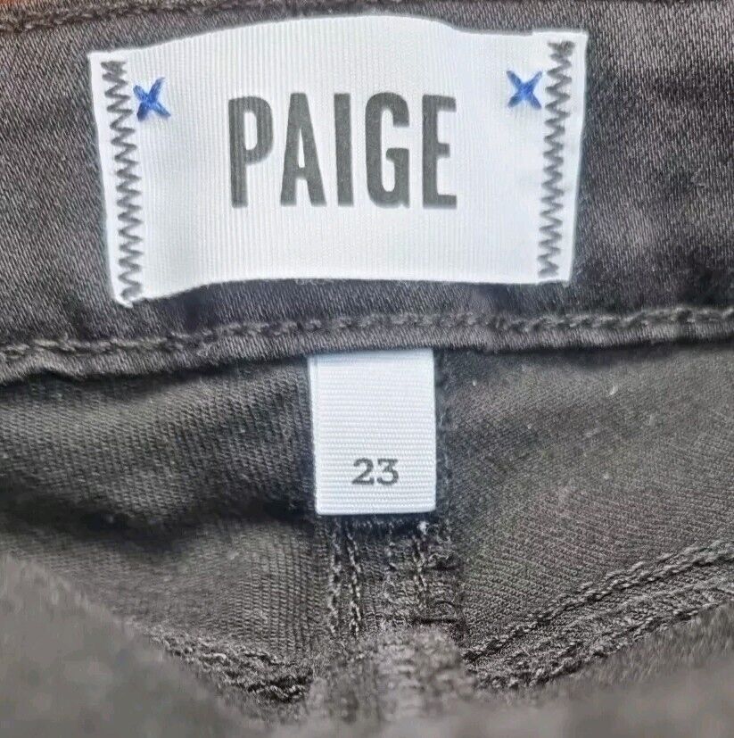 Paige Verdugo Crop Women's Black Stretch Jeans Size 23