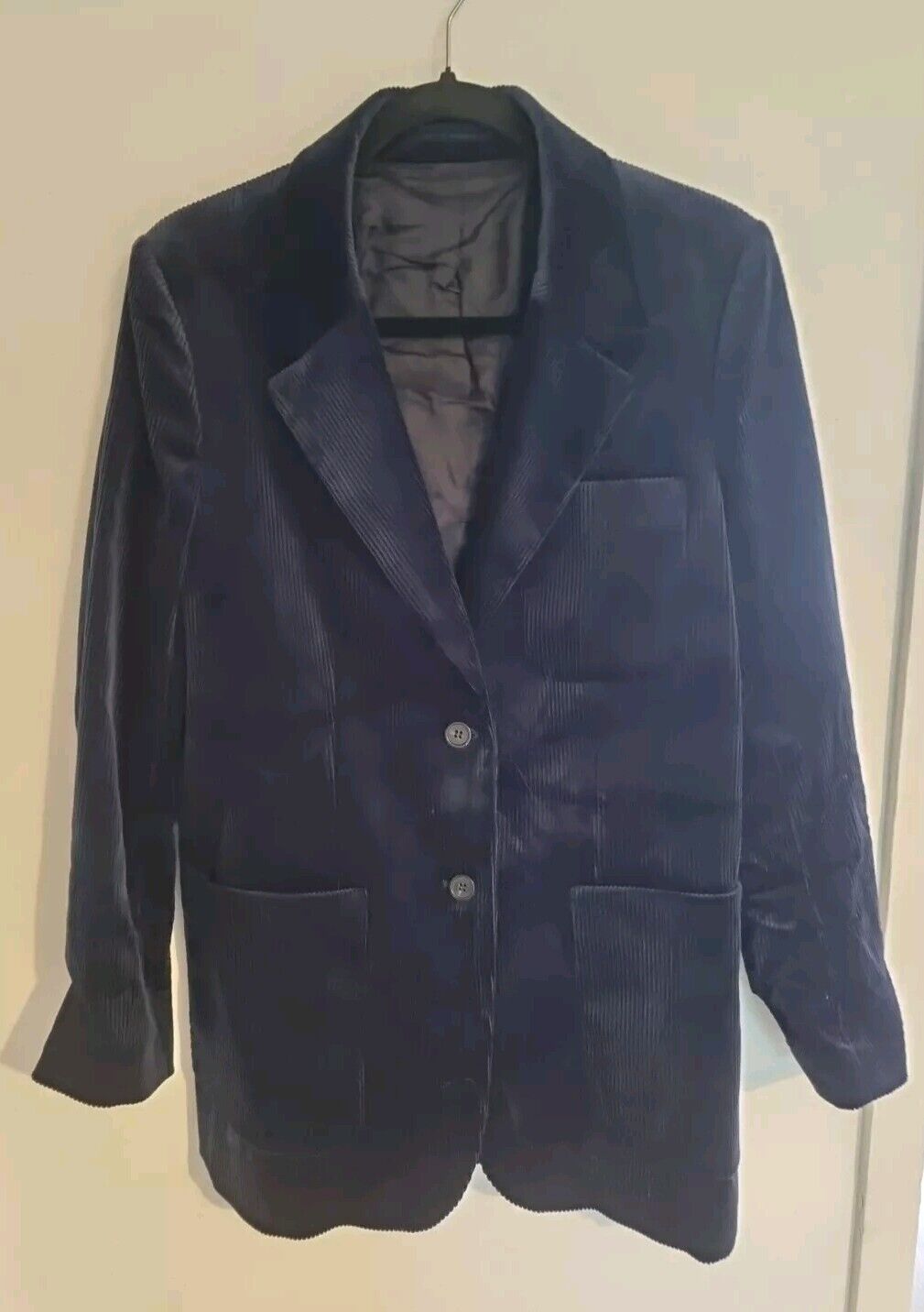 Arket Women's Blue Chord Blazer Size 44