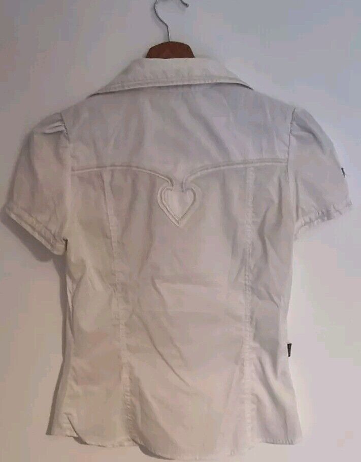 Moschino Jeans Women's Ivory Fitted Blouse Size 42