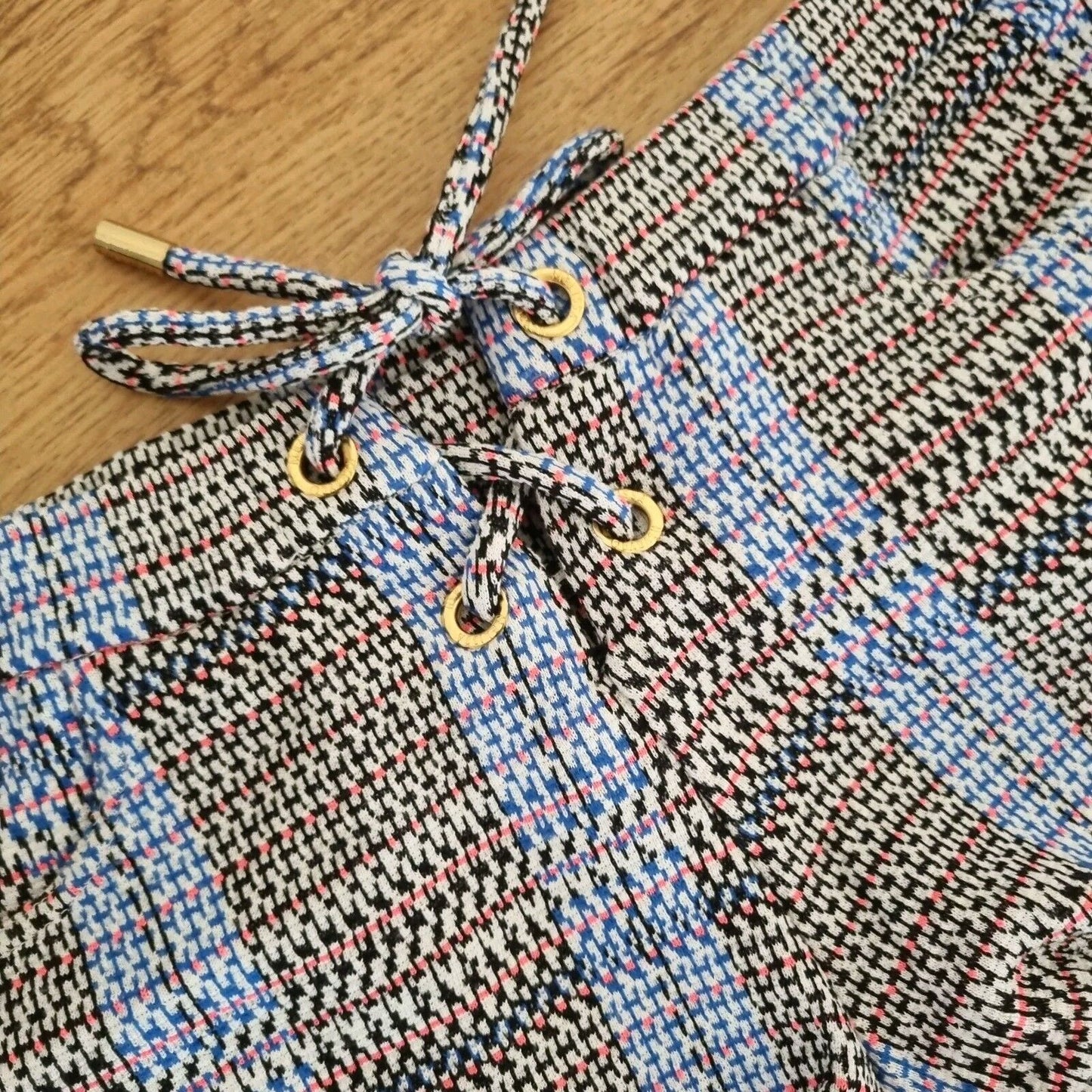 Melissa Odabash Acylic Mix Dog Tooth Beach Shorts Size Small