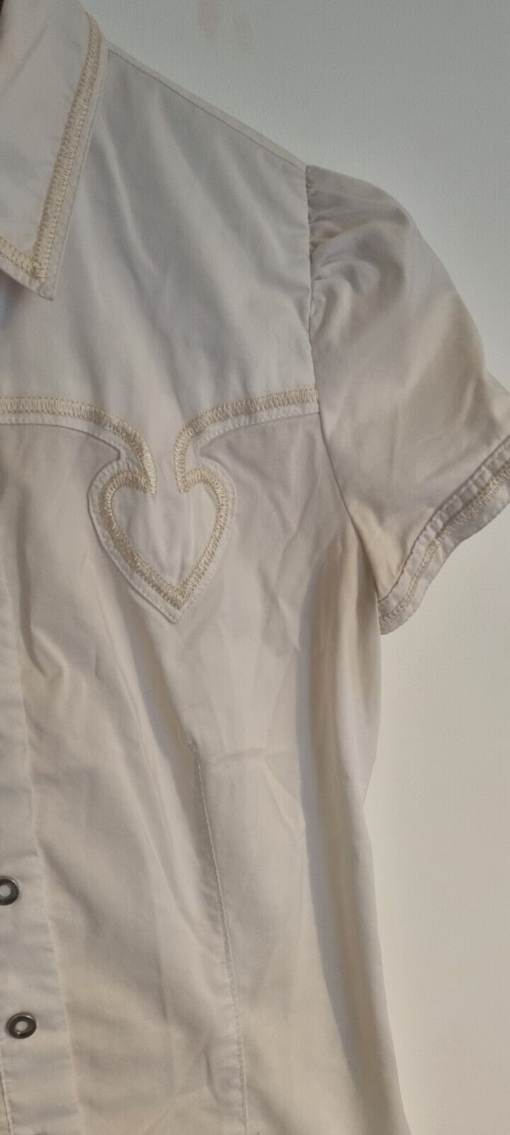Moschino Jeans Women's Ivory Fitted Blouse Size 42