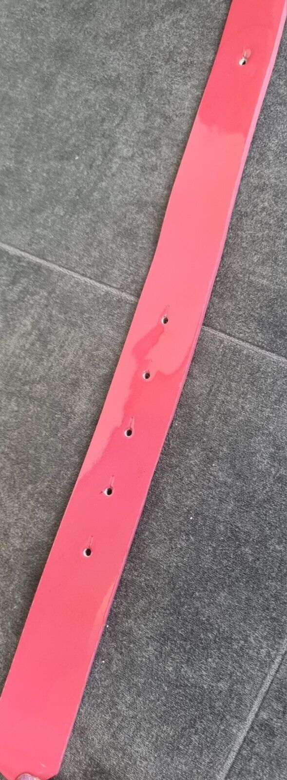 Just Cavalli Women's Pink Leather Patent Logo Buckle Belt, With Box
