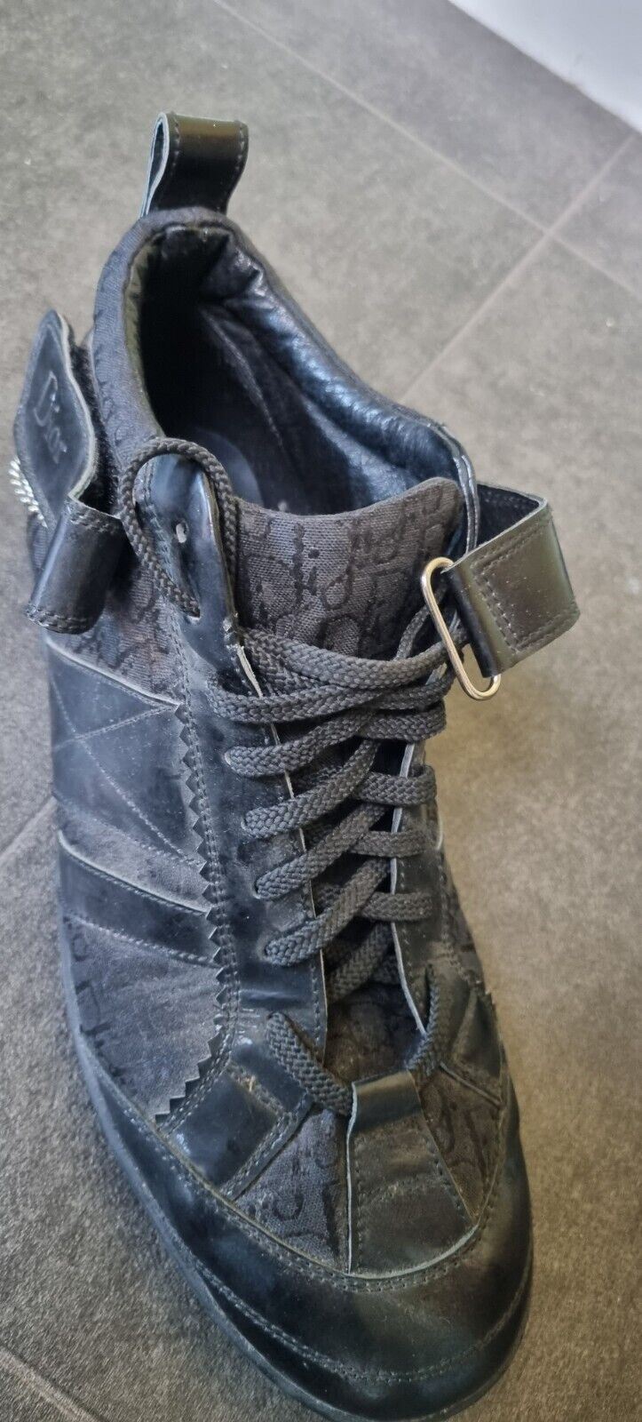 Designer Christian Dior Women's Black Trainers, Shoes Size 39 UK 6