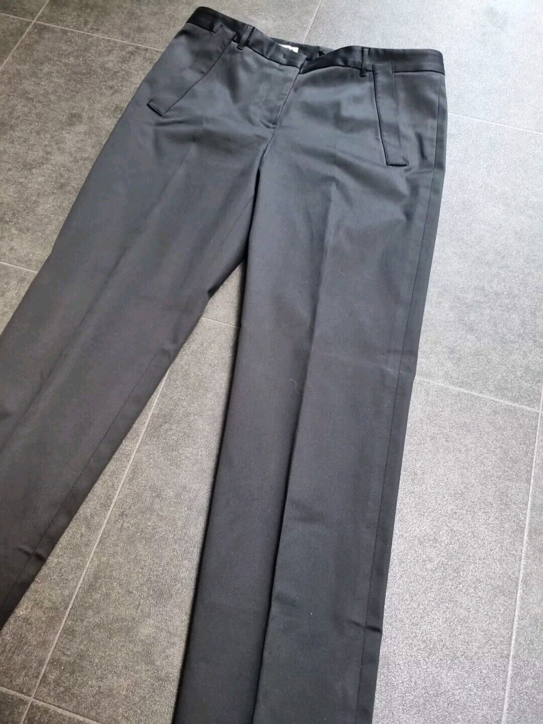 Jil Sander Women's Black Cotton Mix Stretch Trousers Size 36