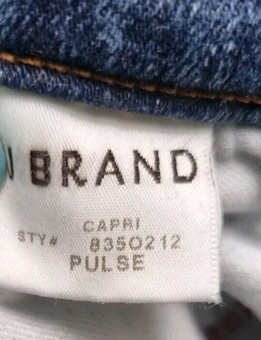 J Brand Women's Capri Pulse Crop Ripped Blue Jeans Size 23