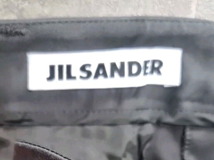 Jil Sander Women's Black Cotton Mix Stretch Trousers Size 36