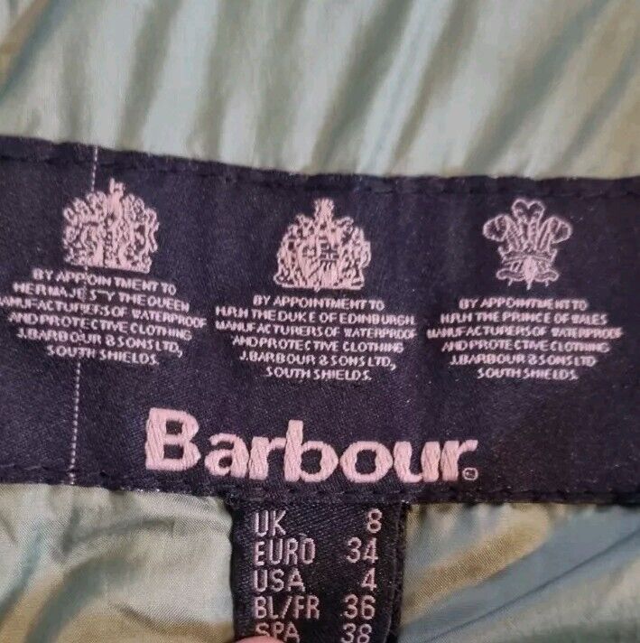 Barbour Lightweight Women's Green Jacket Size 8