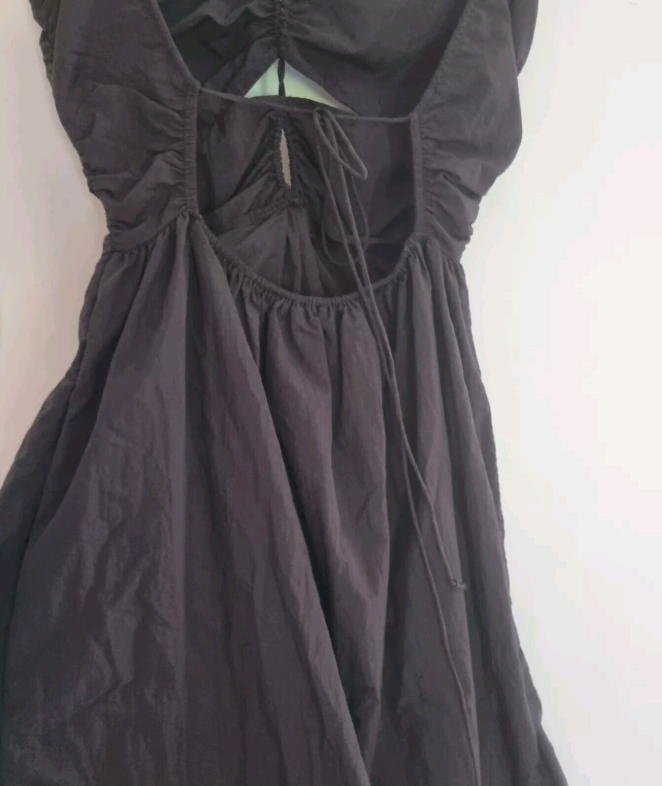 Rails Women's Nylon Black Open Back Dress With Ties Size XXS