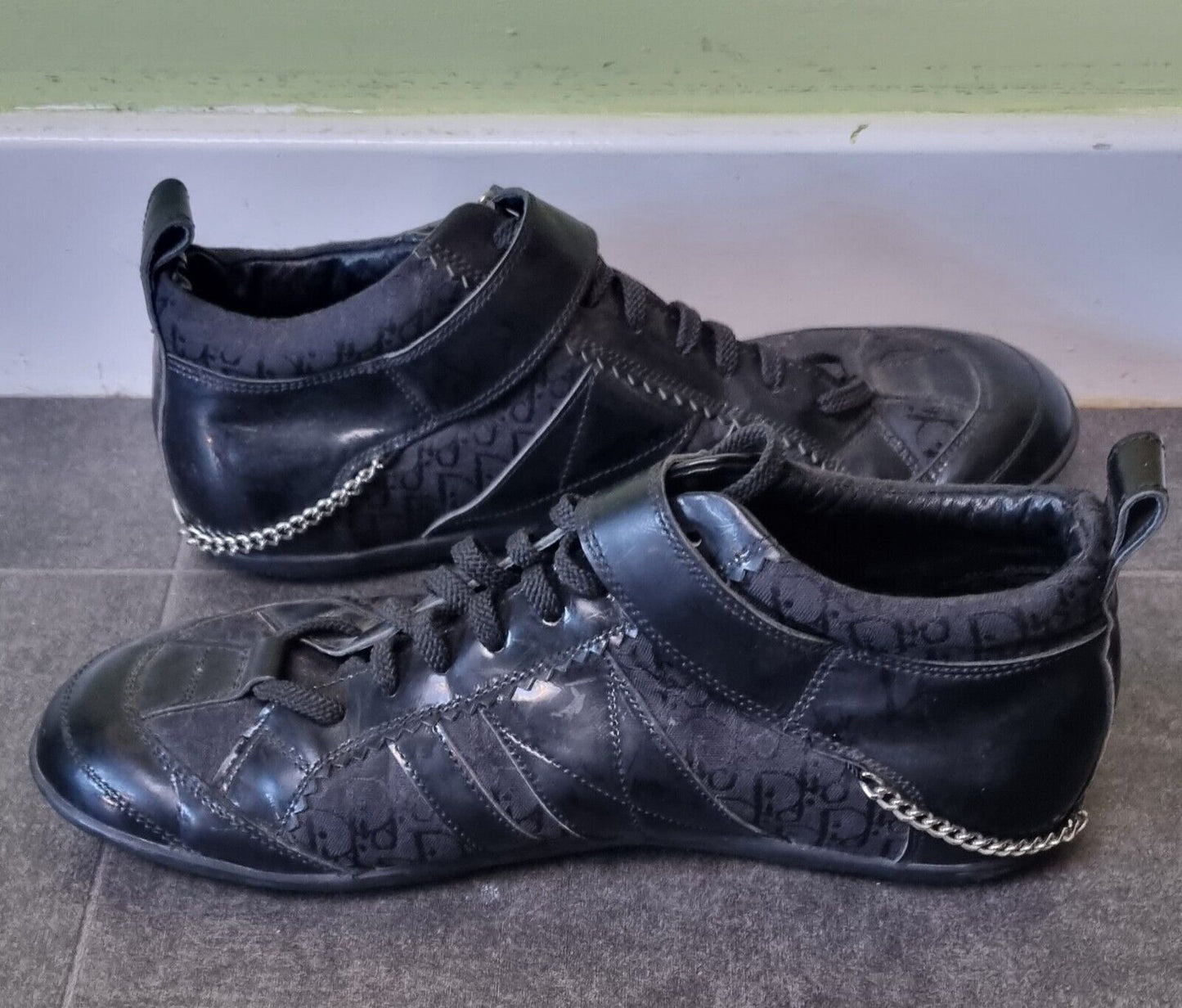 Designer Christian Dior Women's Black Trainers, Shoes Size 39 UK 6