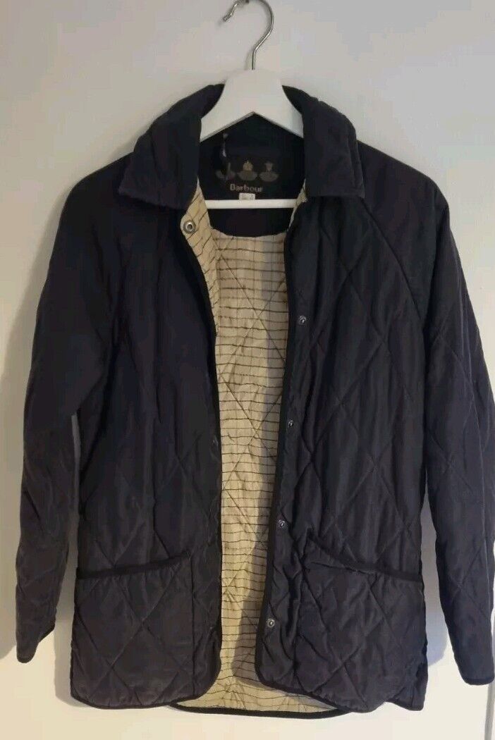 Barbour Womens Quilted Black Jacket size 8