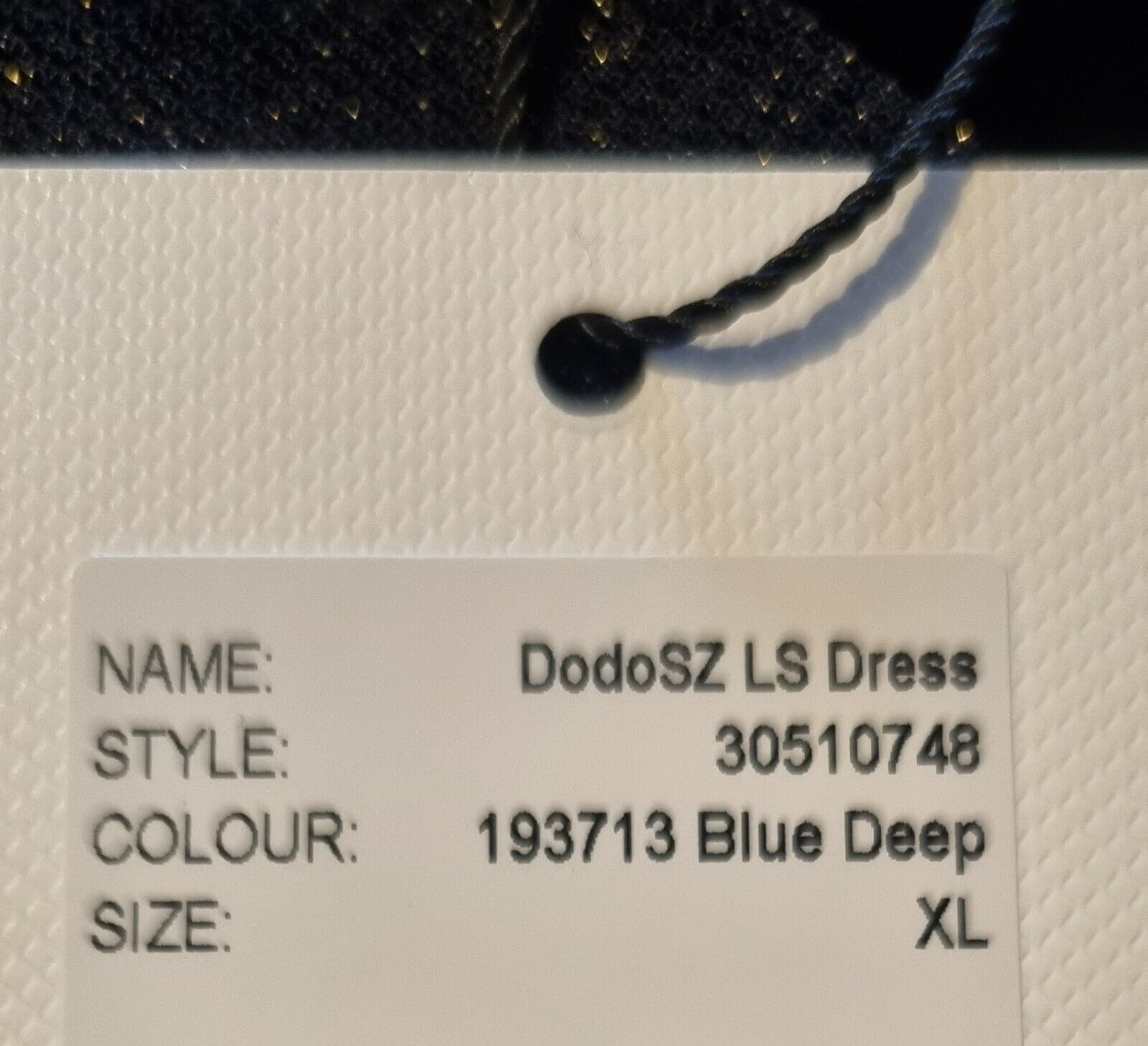BNWT Saint Tropez Women's Deep Blue Metallic Sparkle Dress Size XL